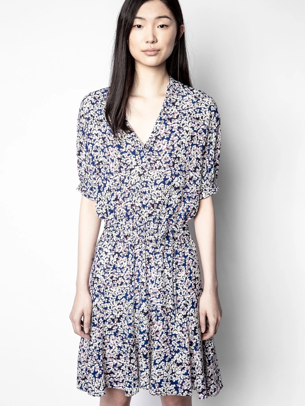 ZADIG&VOLTAIRE Remove Print Begonia Dress Blue Size S